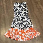 Eliza J  color block ruffle side ruched midi dress Photo 1