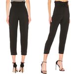 Lovers + Friends  Irving Paper Textured High Rise Crop Pants Black Small EUC Photo 8