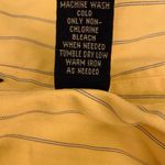 American Eagle  Long Sleeve Yellow Stripe Button Down Shirt Size M Photo 6