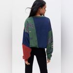 Urban Outfitters NWT UO Collegiate Colorblock Cropped Sweatshirt SMALL Photo 2