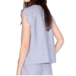 & Other Stories & OTHER STORIES / PARIS ATELIER Linen Scalloped Blouse, Size 12 Photo 4