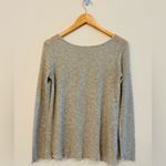 Abercrombie & Fitch Beige Long Sleeve Split Black Top size Small Photo 3