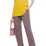 Ba&sh Fox Camisole Size Medium Tank Cami Yellow Picot Trimmed Crepe Straps VNeck Photo 1