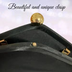 La Regale Lot Of 2 Vintage Evening Hand Bags Purse Clutch  Black Beaded Small Photo 9