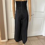Anthropologie Pilcro Strapless Polished Wide-Leg Denim Jumpsuit Photo 8