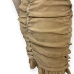 Boohoo Ruffle Elegant Tan Skirt Photo 1