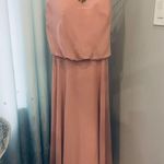Pink Nude Bridesmaid Dress Size M Photo 2