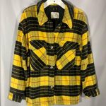 Ashley by 26 International  Outerwear Women’s Flannel Yellow Plaid Jacket Sz M Photo 12