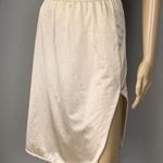 Vintage Lorraine Half Slip Size Small Beige High Slits Lace Nylon Stretch Lace Photo 0