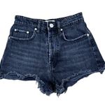ZARA  Black High Rise Denim Jean Shorts 2 Photo 0