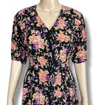 Paris Sport Club Vintage 90s Womens Prairie Floral Button Front Midi Shirt Dress Pink Size undefined Photo 1