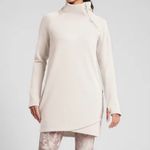 Athleta Cozy Karma Asym Sweater Dress Size Large Oatmeal Heather #383427 Winter Photo 1