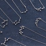 925 Silver Libra Zodiac Necklace & Adjustable Ring Photo 4