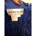Silk Dress Morton Myles Electric Blue V Neck Sequin Lined sz 12 Long Sleeve Photo 5