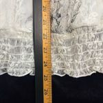 Lavish White Lace Women’s Top Sz L Y2K Boho Fairycore Romantic Butterfly sleeves Photo 6