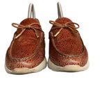 L&B B Andria-D Platform Croc Embossed Leather Loafers Shoes Brown Size 37 Comfort Photo 5