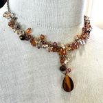 Avon tigers eye beaded Y choker necklace Brown Photo 1