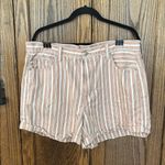 American Eagle Pink Striped Denim Mom Short shorts cotton comfortable jeans 18 Photo 3