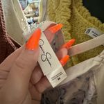 Jessica Simpson Y2K Floral V-Neck Cami Top Blue White Size Medium Photo 4