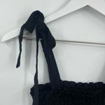 Black Scrunch Crop Tank Top Size Small Photo 2