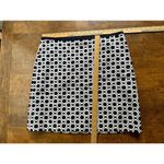 Talbots  Straight Skirt Size 16 Navy & White Geometric Print Cotton Blend GA Photo 4