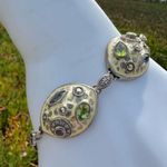 Chi by Carlos Falchi Sterling Silver Enamel & Natural Stone Statement Bracelet Photo 0