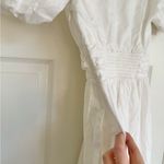 ASTR The Label Citrine Linen Bow Front Midi Dress Elegant White Small S Photo 8