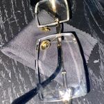 Square Fashion Glasses Gold Photo 3