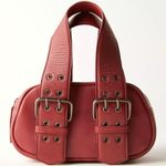 Free People  Say Yes Bag Oxblood Red Leather NWT Y2K Purse Pouchette Charm Bag Photo 0