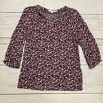 Boden USA Boden 3/4 Balloon Sleeve Tie Neck Print Blouse Photo 0