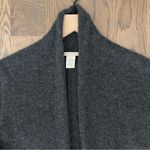 White + Warren Mini Trapeze Open Cardigan 100% Cashmere Charcoal Heather Small Gray Photo 1
