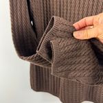 Brooks Brothers cashmere, wool and silk brown cable knit turtleneck sweater Photo 5