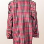 Newport News dark reds and greens, 100% Cotton Vintage blazer. Size Large. EUC Photo 4