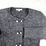 CAbi  100% Wool Cardigan Sweater Women Medium Double Breasted Charcoal Gray Photo 1