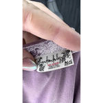 Free People  Women's Size Small Pink‎ Velvet Short Sleeve Baby Tee Top Casual Photo 5