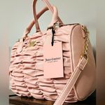 Juicy Couture  Run The World Pink Diamond Ruched Satchel NWT Photo 3