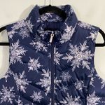 Lands' End  Women's Navy Snowflakes Graphics Down Filled Vest Size S Photo 1