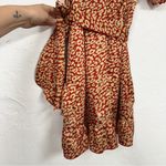 Majorelle  Shiloh Red Leopard Print Mini Dress Womens XS Ruffled Coquette Belt Photo 10