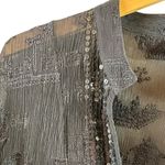 Chico's  Black Embroidered Sheer Silk Chiffon Tunic Top/Dress Size 3/XL Photo 3