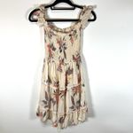 Taylor & Sage Taylor & Sage Beige Pink Floral Rose Smocked Shift Dress M Lined Cottagecore Photo 6