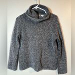Linden Hill Women Small Gray Cowl Neck Mohair Blend Sweater, sz Small Black Photo 0