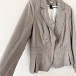 White House | Black Market NWT Single Button Peplum Blazer in Tan Size 10 Photo 1