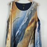 Catherines  Maxi Dress 2XWP Multi Artsy Print Sleeveless Boho Retro Chiffon Long‎ Photo 1