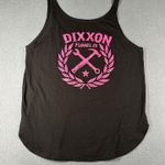 Dixxon Flannel Co Shirt Womens Medium Black Tank Top Pink Graphic Made in USA Photo 4