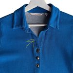 Soft Surroundings  Sydney Shirt Button Up Roll Tab Long Sleeve Blue XS Cotton Photo 8