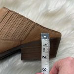 Frye Rowen Gore Mule Beige Suede Leather Block Heels Photo 8