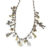 Vintage Pididdly Cowboy Western Texicana Charm Necklace Brooch Earrings Set Gold Photo 1