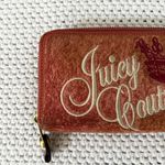 Juicy Couture Pink Velour Princess Embroidered Logo Crown Zip Continental Wallet Photo 1