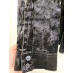 Kim Gravel Black Crushed Velvet Long Sleeve Button Up Tunic Top Size XL Pockets Photo 5