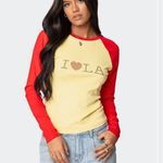 Edikted  I LA Heart Rhinestone Long Sleeve Photo 0